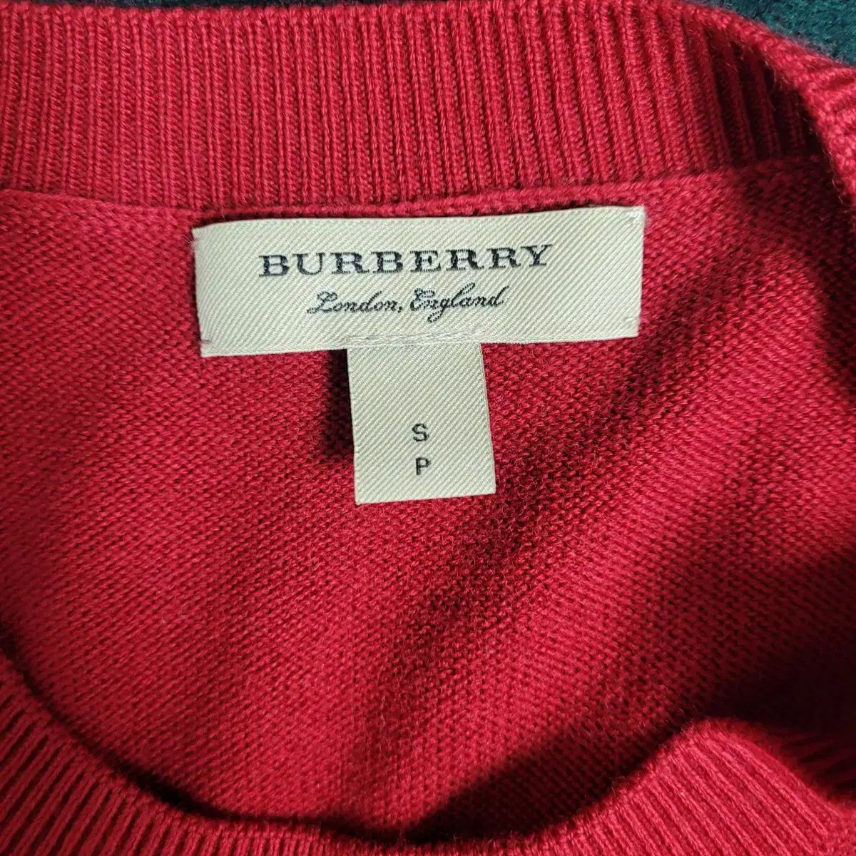  バーバリー レッド チェック ニット ONE PIECE 長袖 七分袖 ひざ丈ワンピース