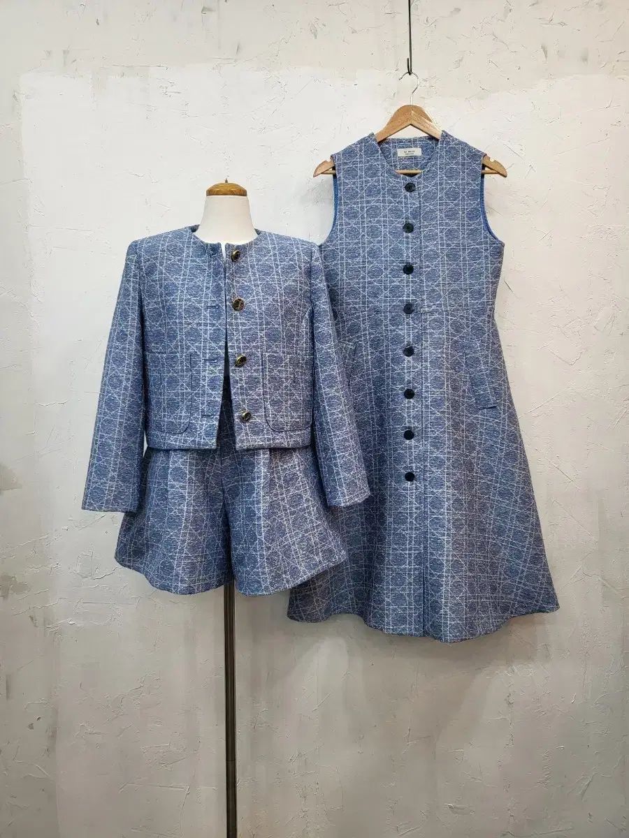 ブルー パータン ジャケット ONE PIECE セットアップ