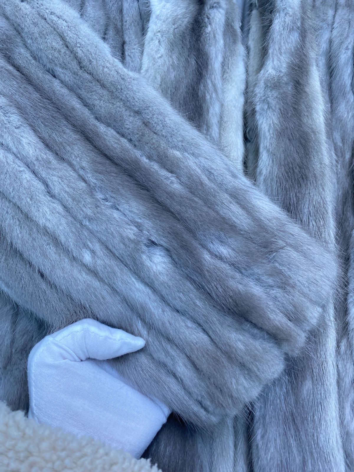 A-6-26 ②サファイアミンク コート 毛皮 ファーコート ホワイト