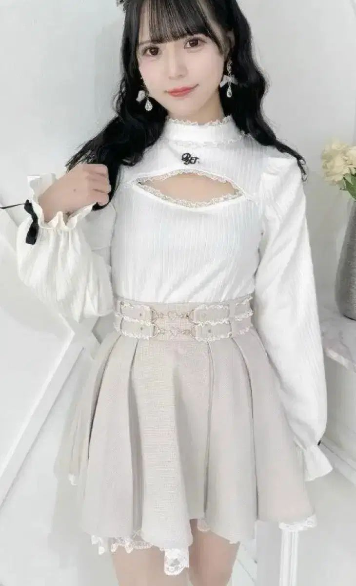 ロジータ ハートダブルベルトスカート