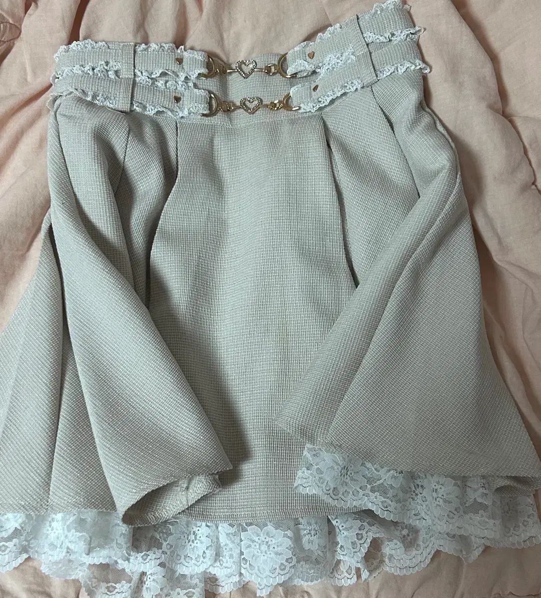 ロジータ ハートダブルベルトスカート