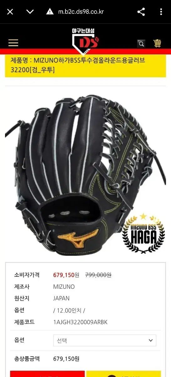 ミズノプロ グローブ