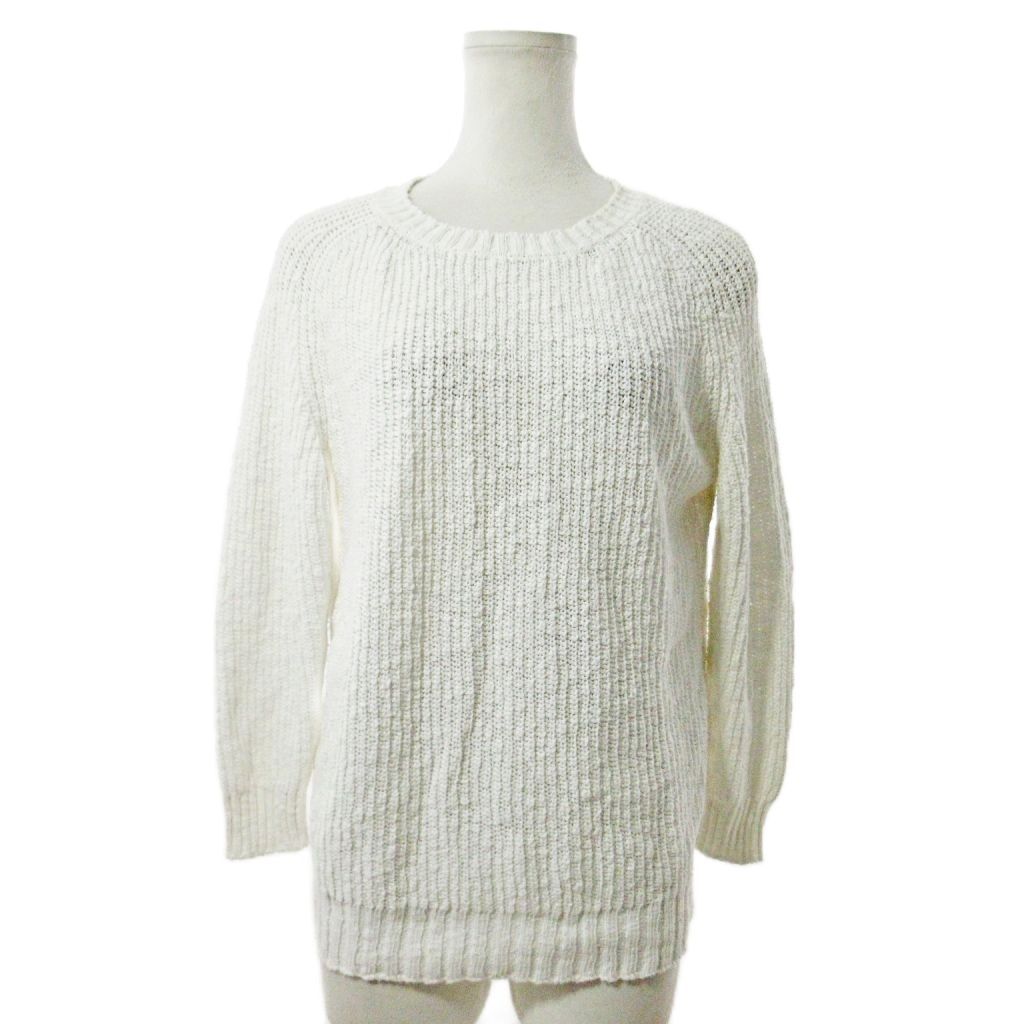 bukht / Ron Herman ホワイトニット長袖 ロンハーマン Ron Herman RHC 長袖 クルーネックニット カットソー