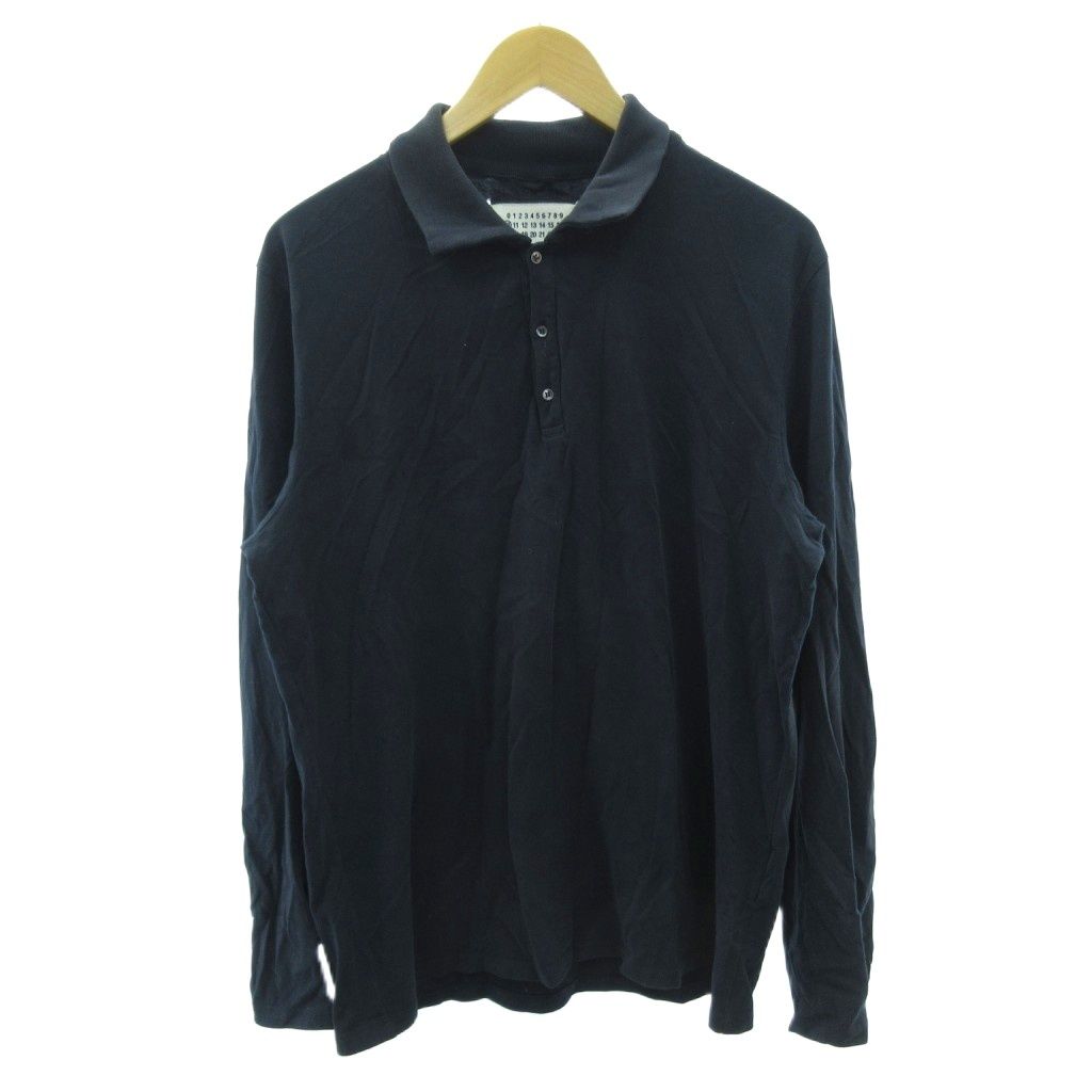 マルタンマルジェラ Martin Margiela 09 AW ここのえ期 ニット ポロシャツ 長袖 紺 ネイビー F