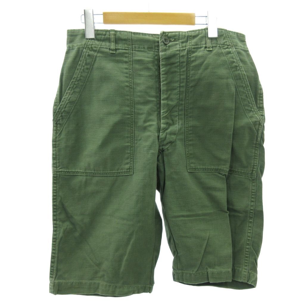 ヴィンテージ VINTAGE 60 s ベイカーパンツ ショーツ ボタンフライ サイドアジャスター カーキ M