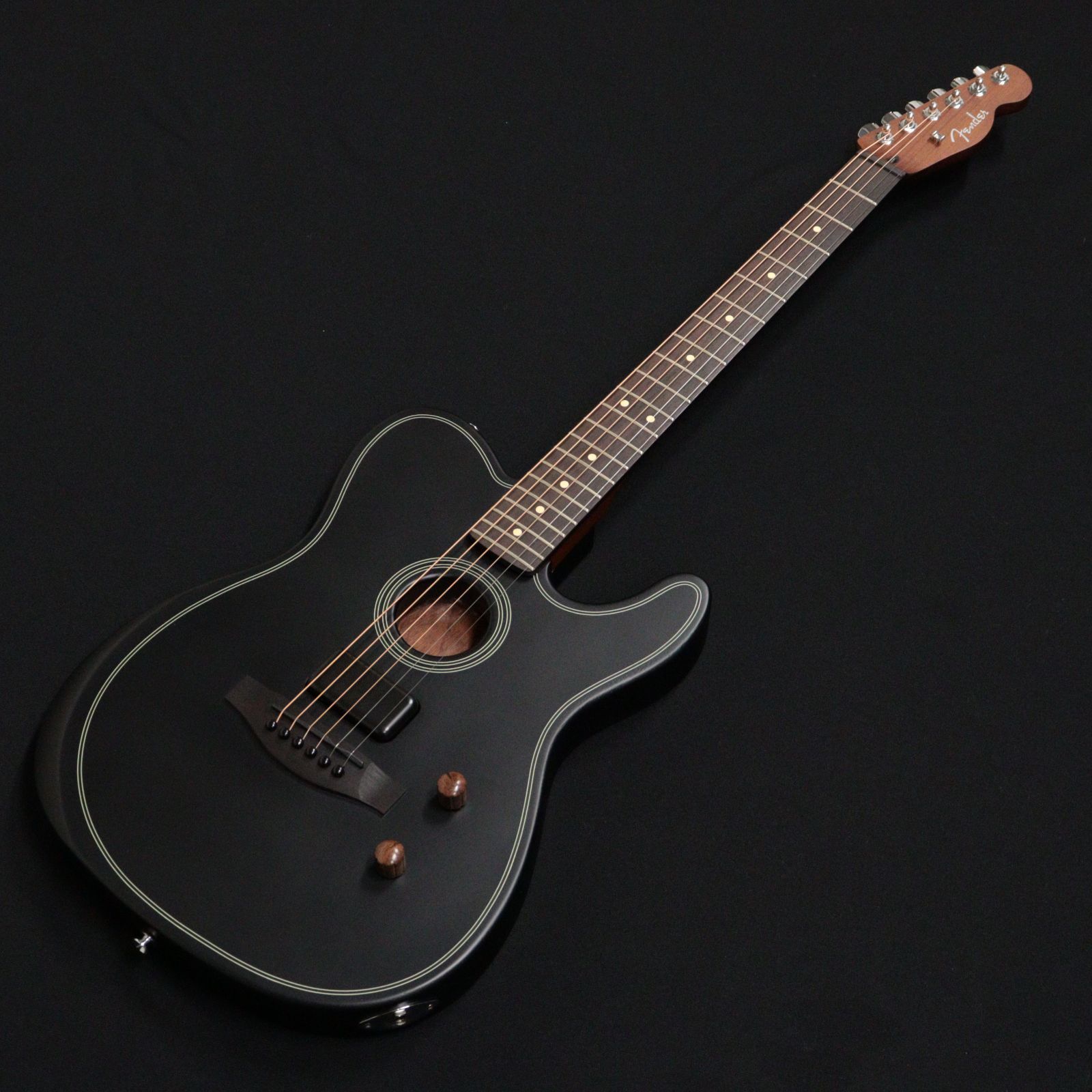 現物画像 Fender Acoustasonic® Standard Telecaster® Black アコスタソニック テレキャスター
