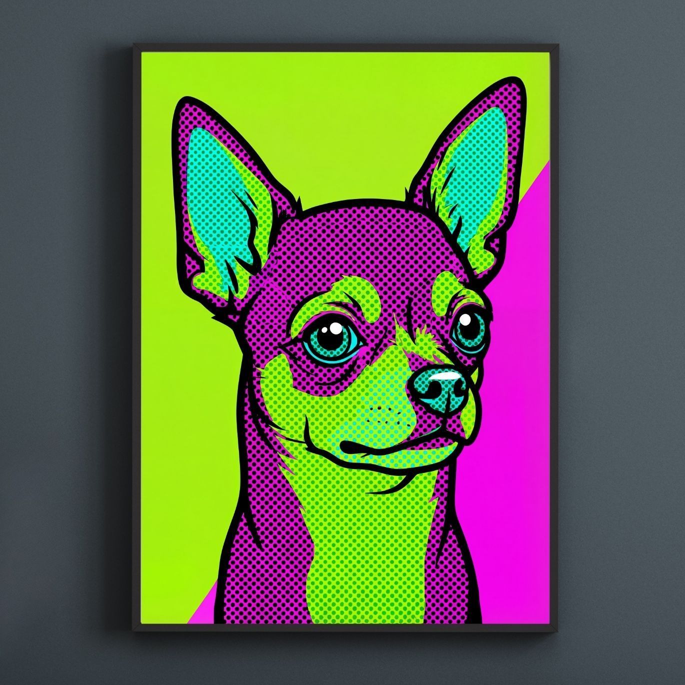 POP ART DOG - チワワ犬 No.3】ジークレー版画＊名入れOK！ 見るたびに