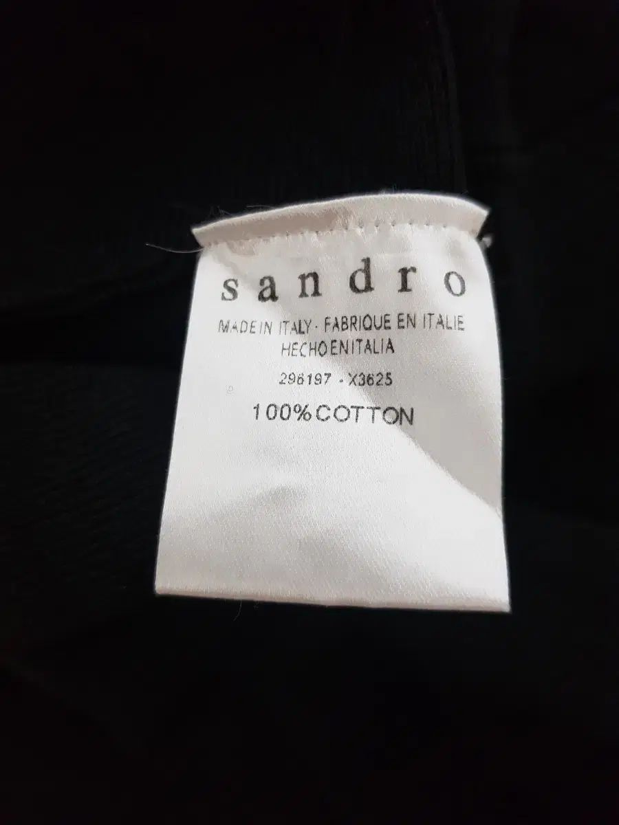  サンドロ コットンニット ONE PIECE 長袖 七分袖 ひざ丈ワンピース