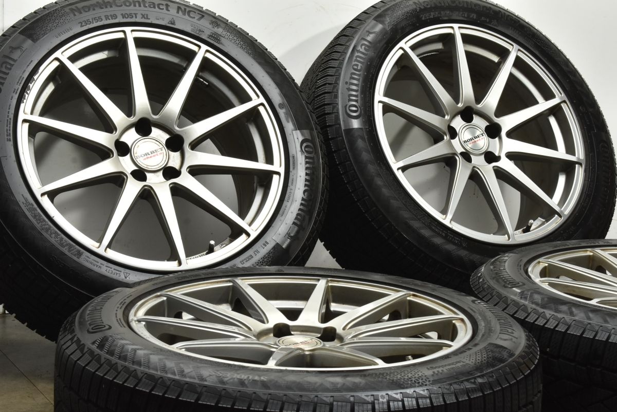 製 バリ溝 BORBET 19 in 8 5 J 21 PCD 112 コンチネンタル ノースコンタクト NC 7 235 55 R ポルシェ 95 B マカン
