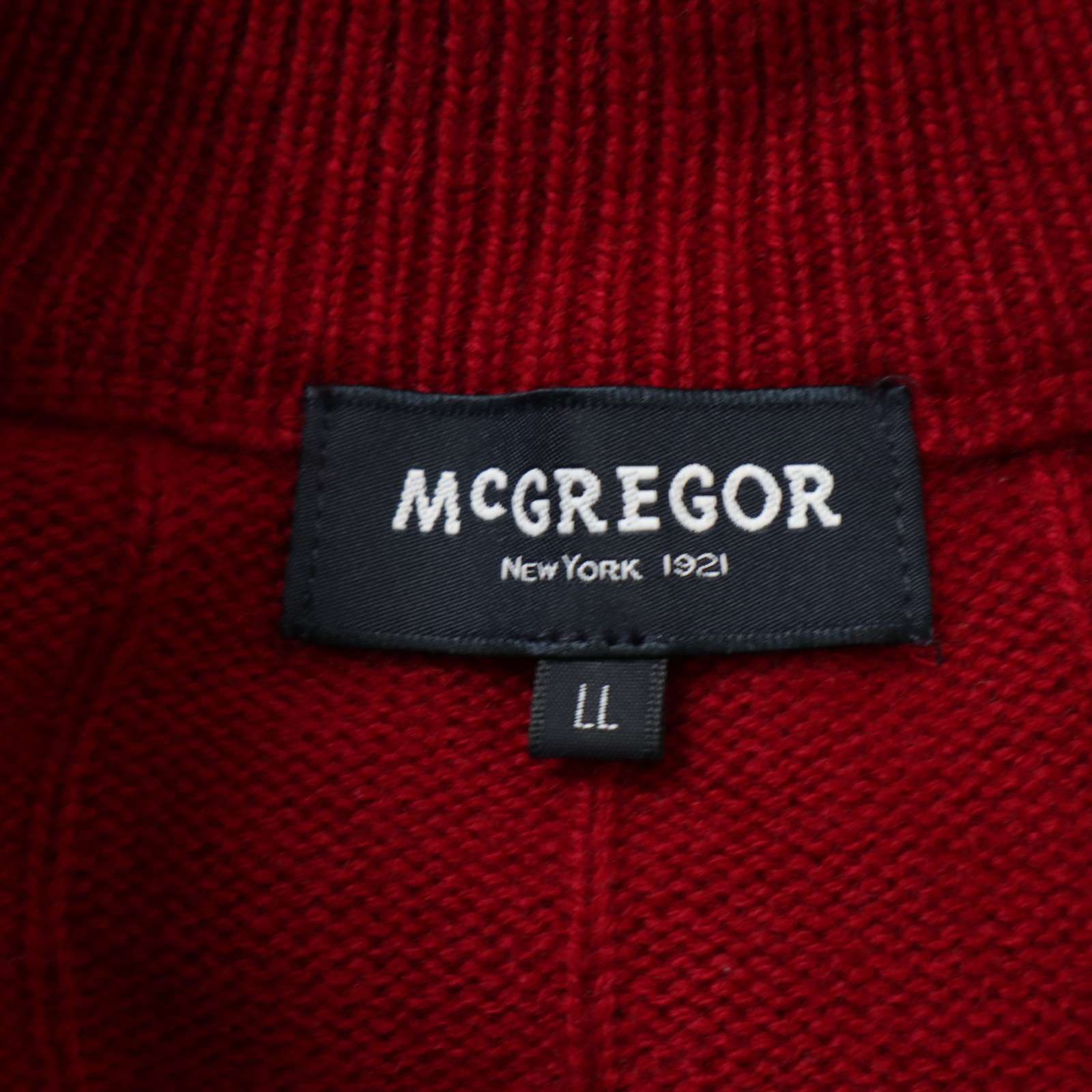 McGREGOR マクレガー 秋冬 ウール混☆ ロゴ刺繍 セーター ハーフジップ 