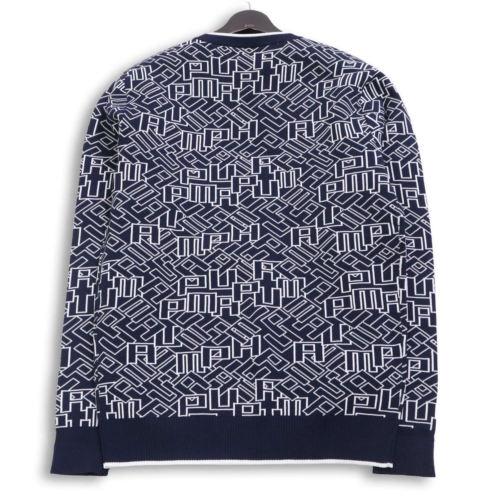 PUMA GOLF プーマ ゴルフ 通年 ロゴ グラフィック☆ Vネック ニット