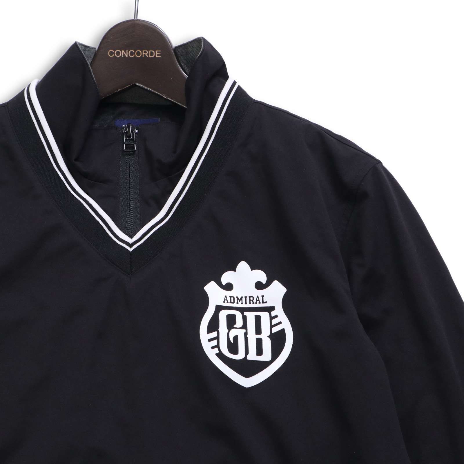 Admiral GOLF アドミラル ゴルフ 通年 2way 襟着脱可☆ ロゴプリント V