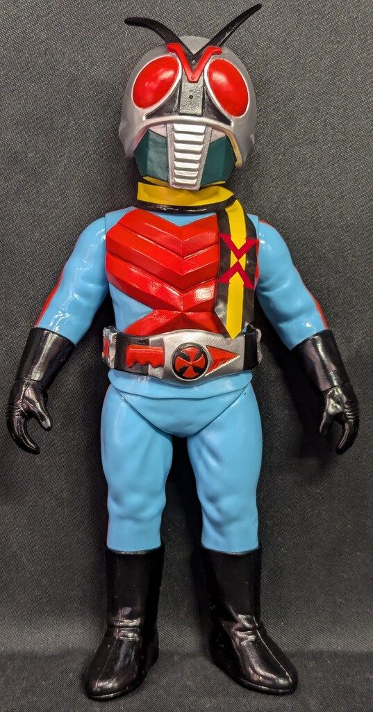 仮面ライダーフィギュア　東映ヒーローネット限定　7体まとめ売り　レトロ 原作版 仮面ライダー 1号 EXソフビ フィギュア 設定画カラー マスク