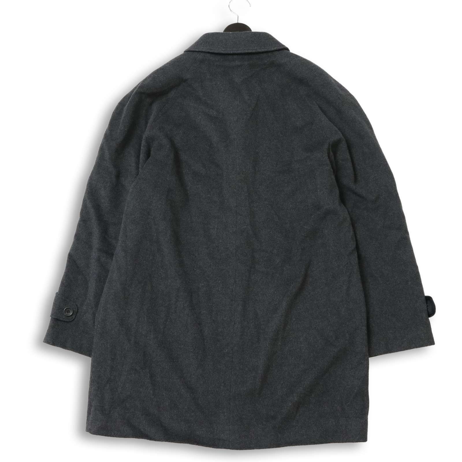 メンズブランド 秋冬 高級 カシミヤ100％☆ ステンカラー コート Sz.LL