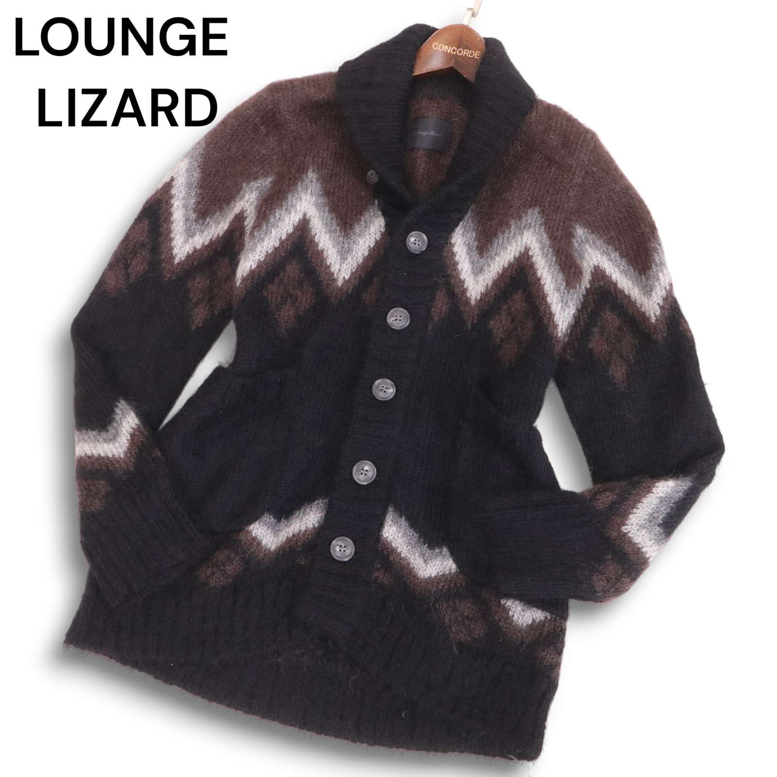 LOUNGE LIZARD ラウンジリザード 秋冬 キッド モヘア☆ ジオメトリック 
