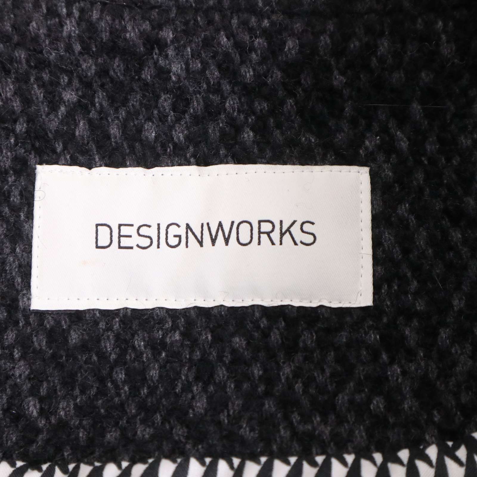 24AW★ DESIGNWORKS デザインワークス アバハウス ツイーディー ウール ダブルフェイス ジャケット Sz.48　メンズ 定価8.8万 24AW☆ DESIGNWORKS デザインワークス アバハウス ツイーディー ウール
