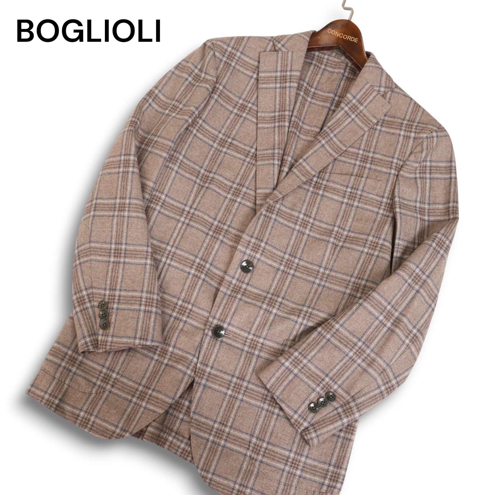 美品☆ BOGLIOLI ボリオリ T2902E 【DOVER】 秋冬 チェック アンコン