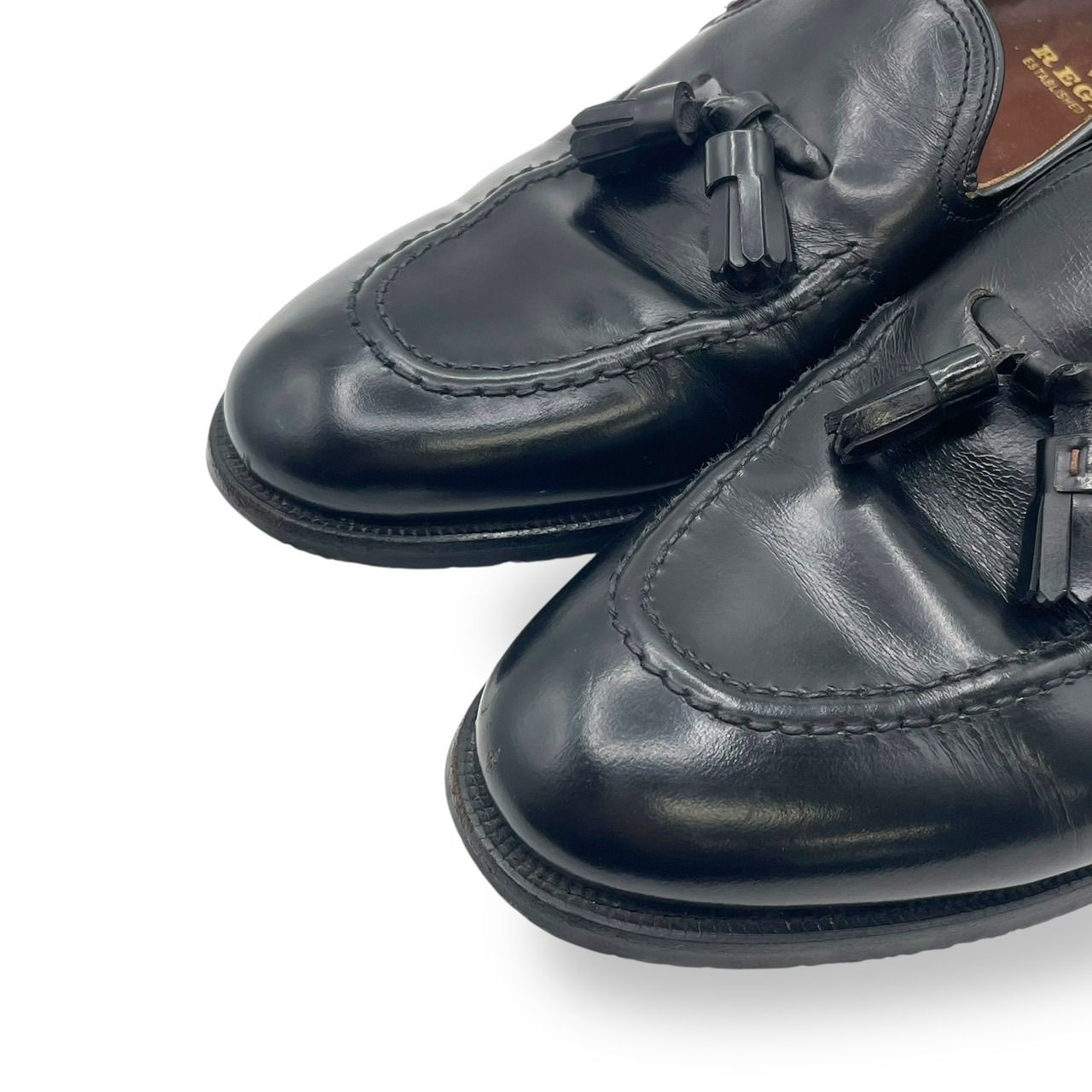 美品 リーガル REGAL 12VR タッセルローファー　Uチップ　レザー REGAL（リーガル） 靴 メンズ 12VR ブラック タッセルローファー
