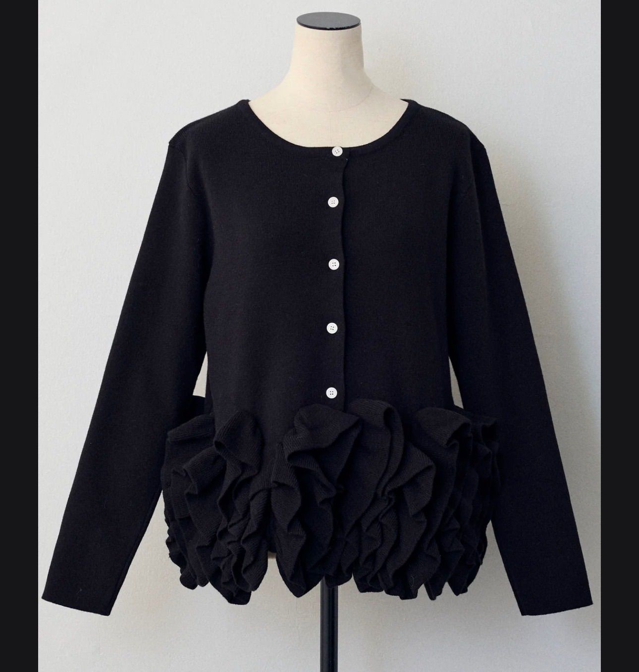 フリルホイップニットカーディガン フラーネ トレフルプラスワン M