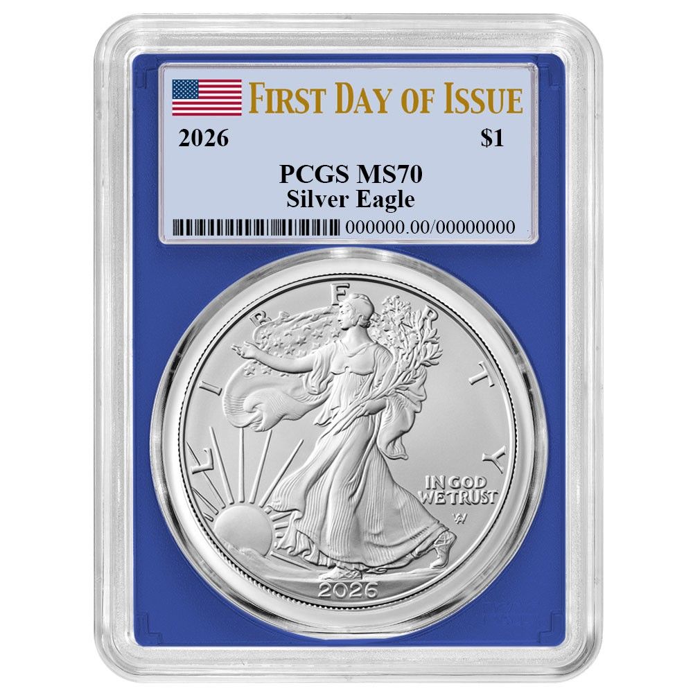 2026年 1ドル 1オンス アメリカンシルバーイーグル PCGS MS70 FDOI