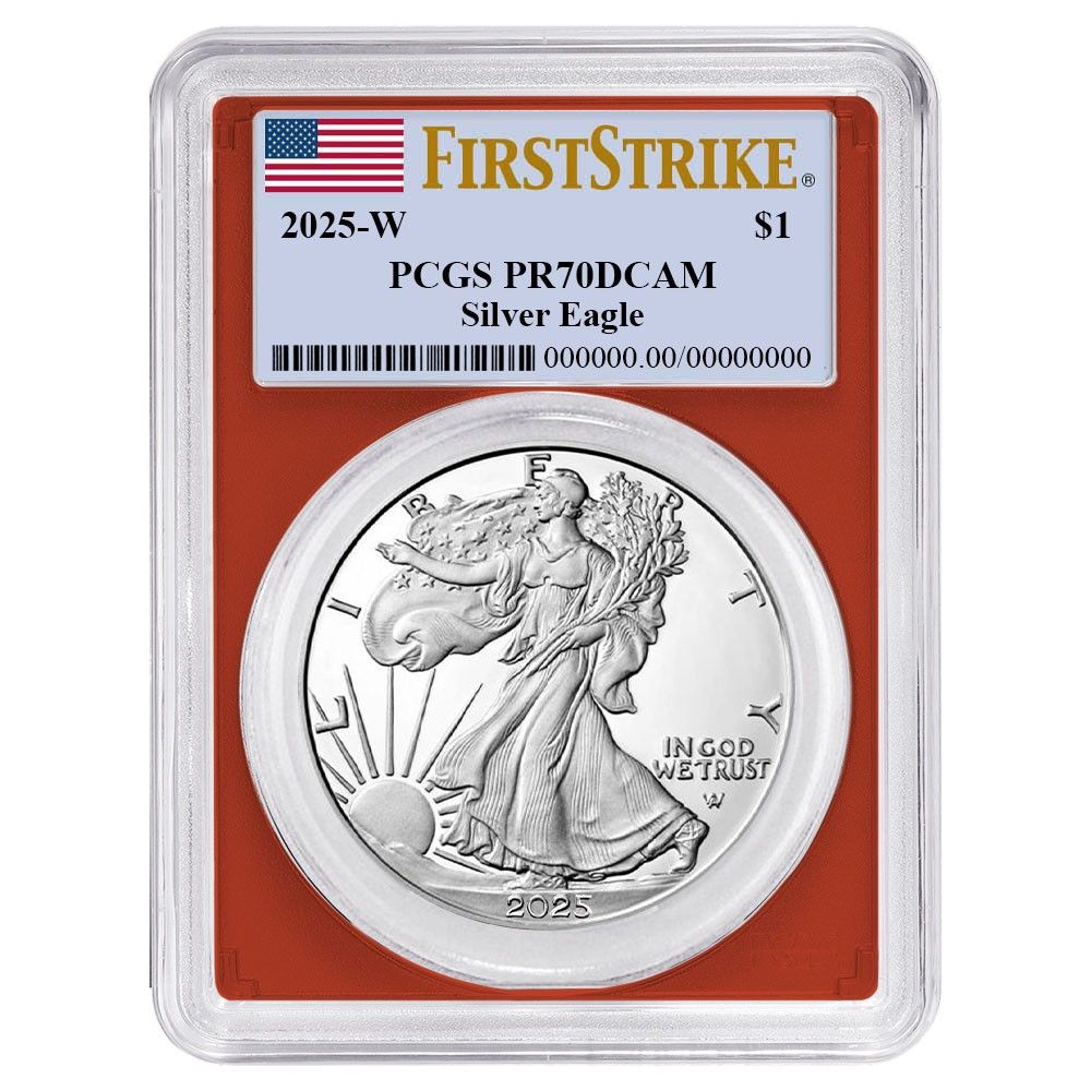 アメリカ　イーグル銀貨　２０１８年　PCGS PR70DCAM 2018 W $1 プルーフ アメリカン シルバー イーグル 1オンス PCGS