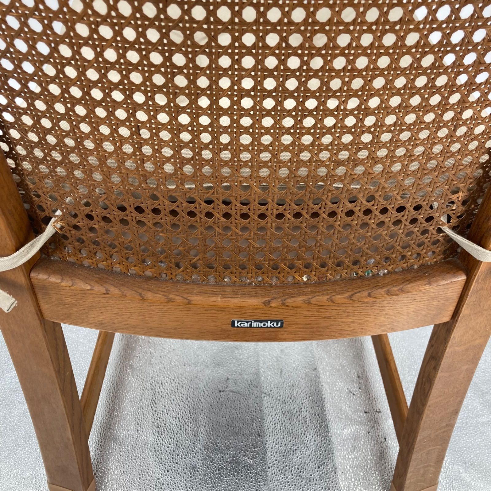 karimoku カリモク 籐 ラタン 木製 ダイニングチェア 昭和レトロ karimoku カリモク 籐 ラタン 木製 ダイニングチェア 昭和レトロ