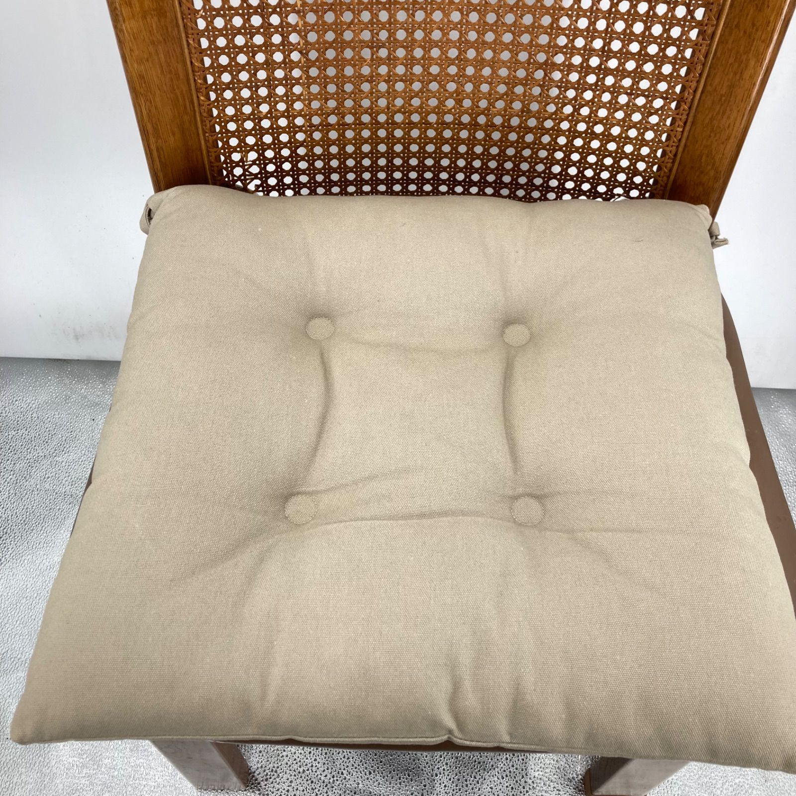 karimoku カリモク 籐張り ダイニングチェア 木製 オールドカリモク