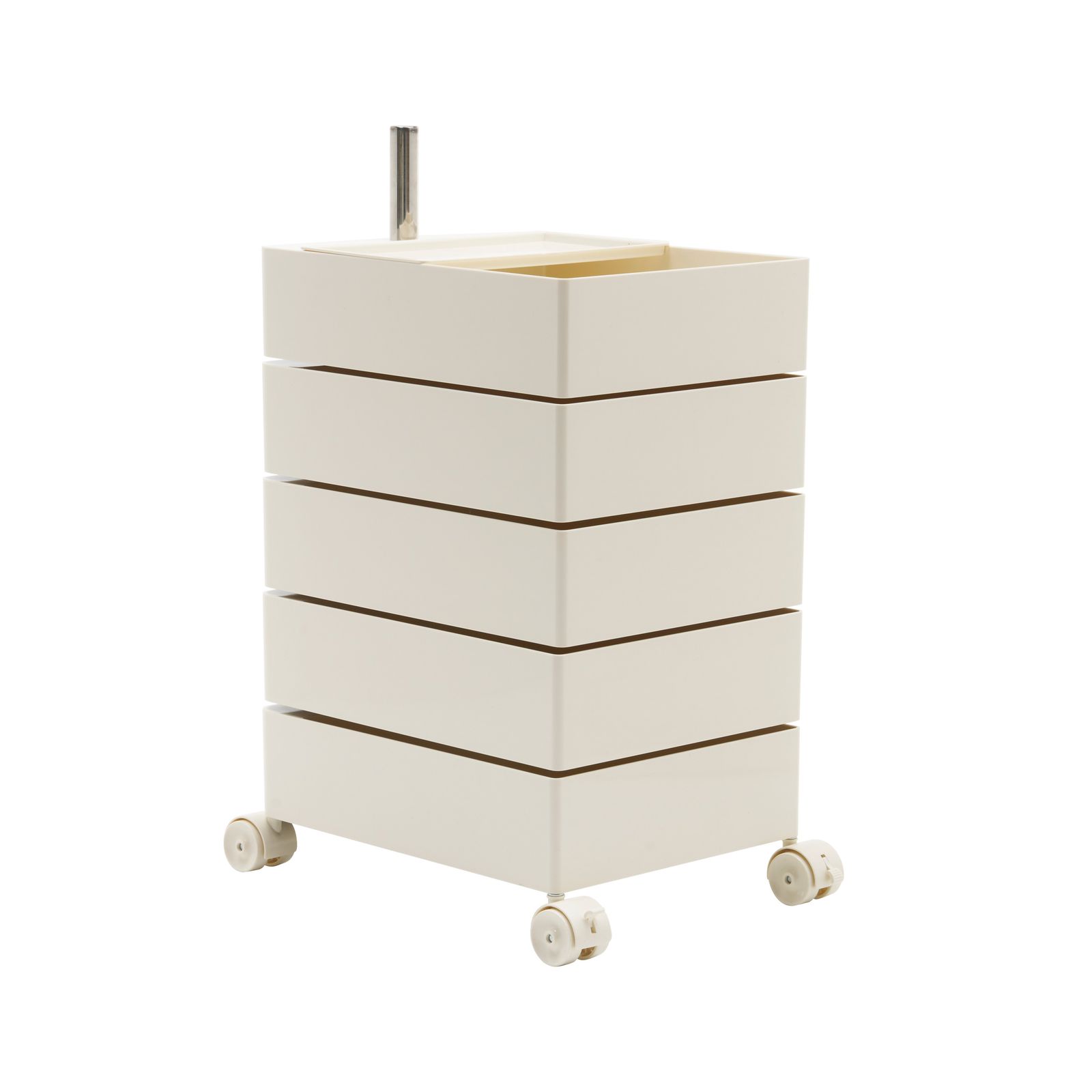 アイボリー 5段 ワゴン キャスター付き ブレーキ付き おしゃれ トレイ キッチンワゴン 回転式 収納 ベビーワゴン キッチン収納 ラック サイドワゴン キッチン ドレッサー キッチンストッカー インテリア