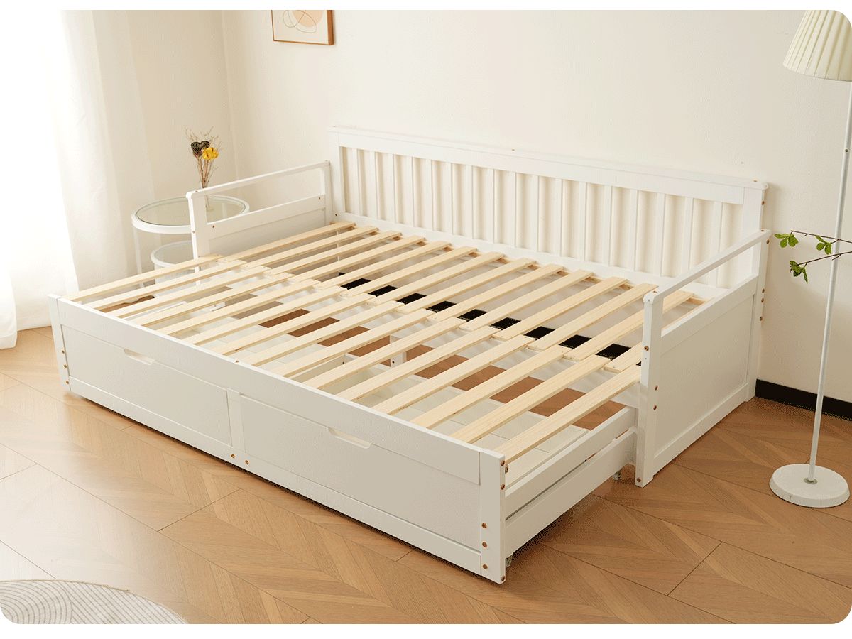 幅70cmマット2個付 ソファベッド ディベッド 伸長式ベッド 木製