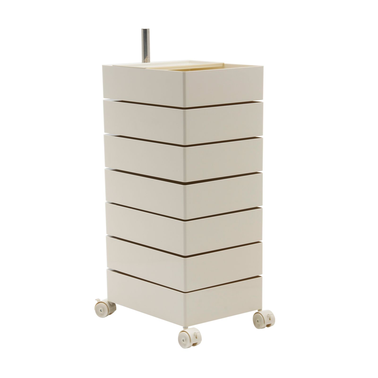 アイボリー 7段 ワゴン キャスター付き ブレーキ付き おしゃれ 7段トレイ キッチンワゴン 回転式 収納 ベビーワゴン キッチン収納 ラック サイドワゴン キッチン ドレッサー キッチンストッカー インテリア