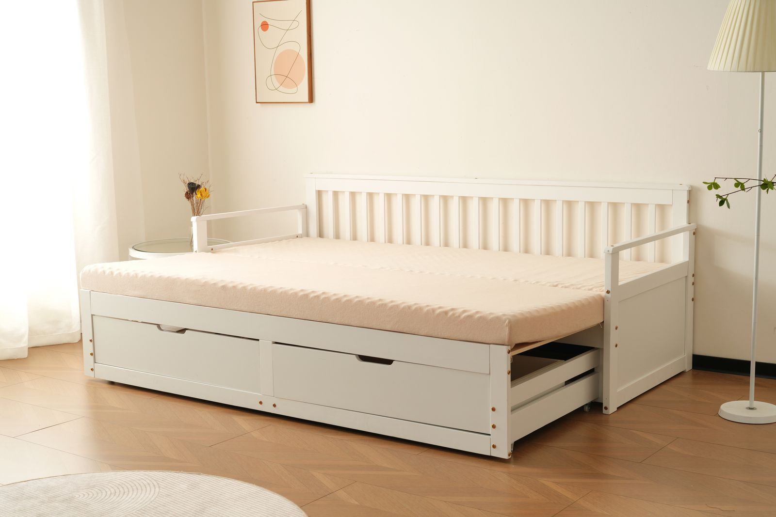 幅70cmマット2個付】 ソファベッド ディベッド 伸長式ベッド 木製 引き出し 幅70cmマット2個付】 ソファベッド ディベッド 伸長式ベッド 木製