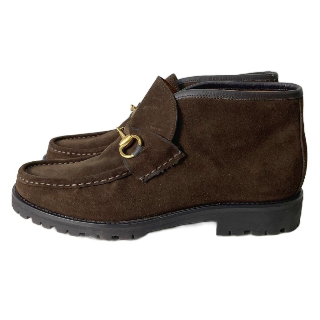 グッチ GUCCI ホースビット チャッカブーツ ショートブーツ スエード