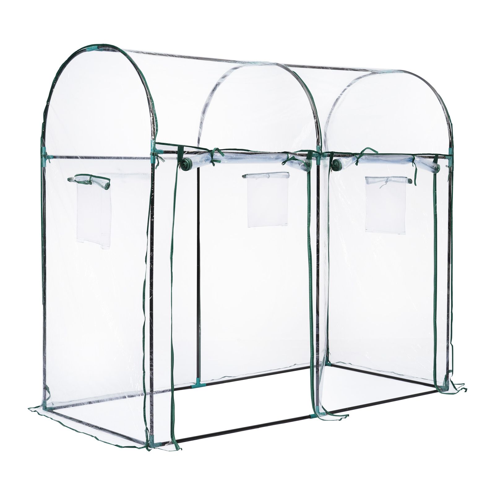 ビニール温室 大型 W200cm×D101cm×H180cm 組立式【クリア】 ビニール温室 大型 W200cm×D101cm×H180cm 温室 ベランダ 家庭用