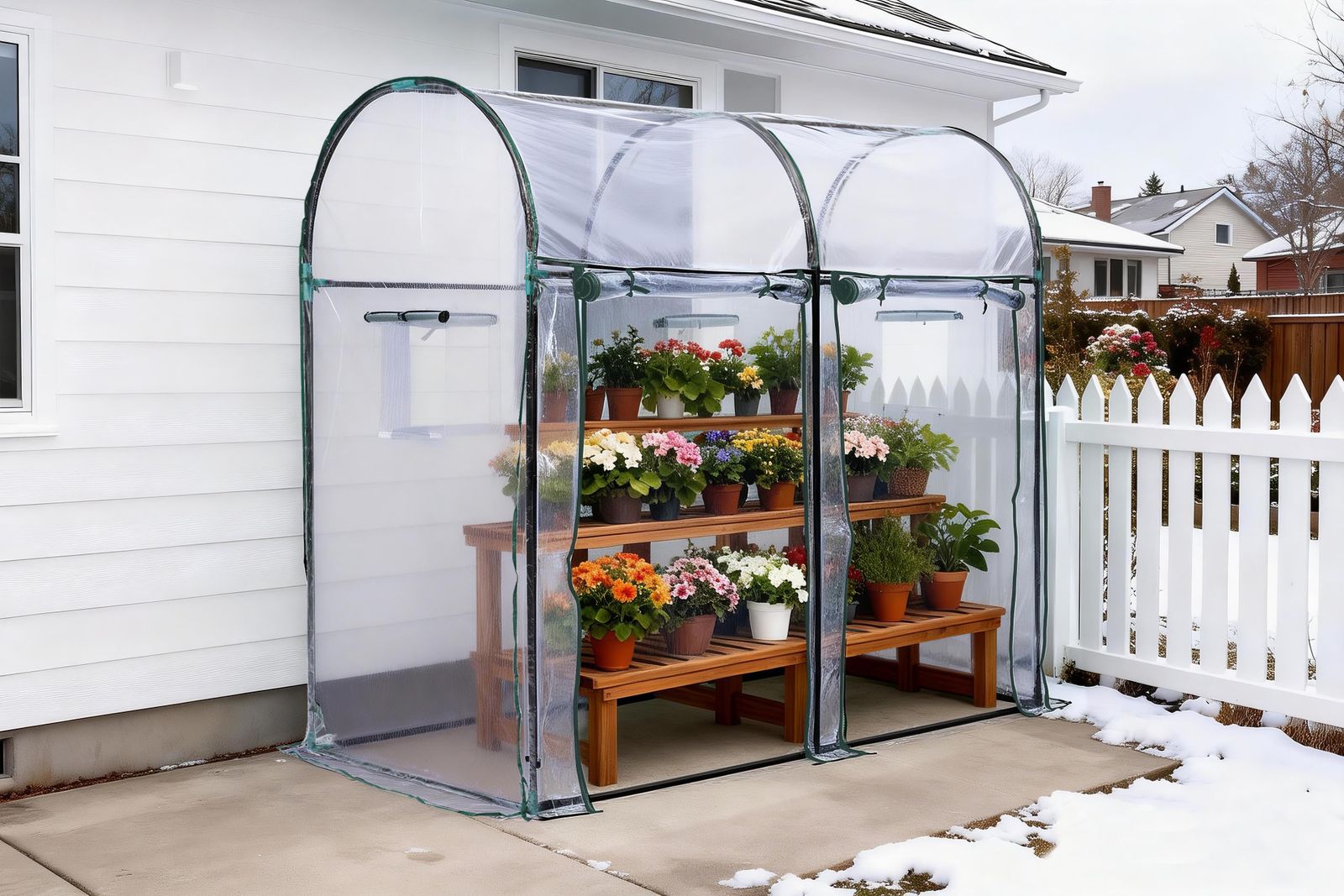 ビニール温室 大型 W200cm×D101cm×H180cm 温室 ベランダ 家庭用