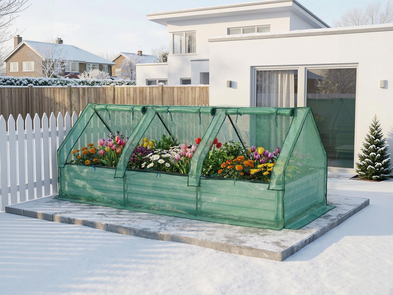 レイズドベッド ガーデンベッド ビニールハウス 188*97*92cm 腐らない