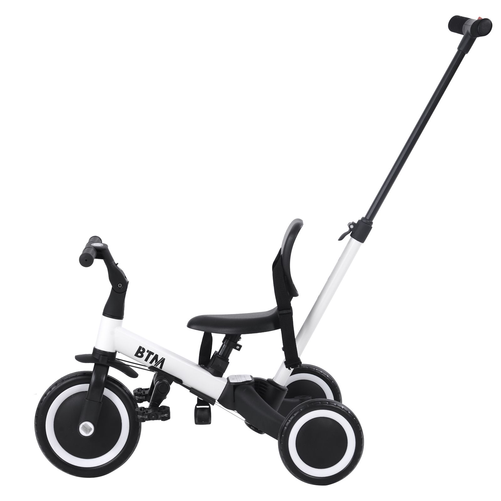 三輪車 足けりバイク 一台4役 ベビーカー かじとり 手押し棒付 子供用