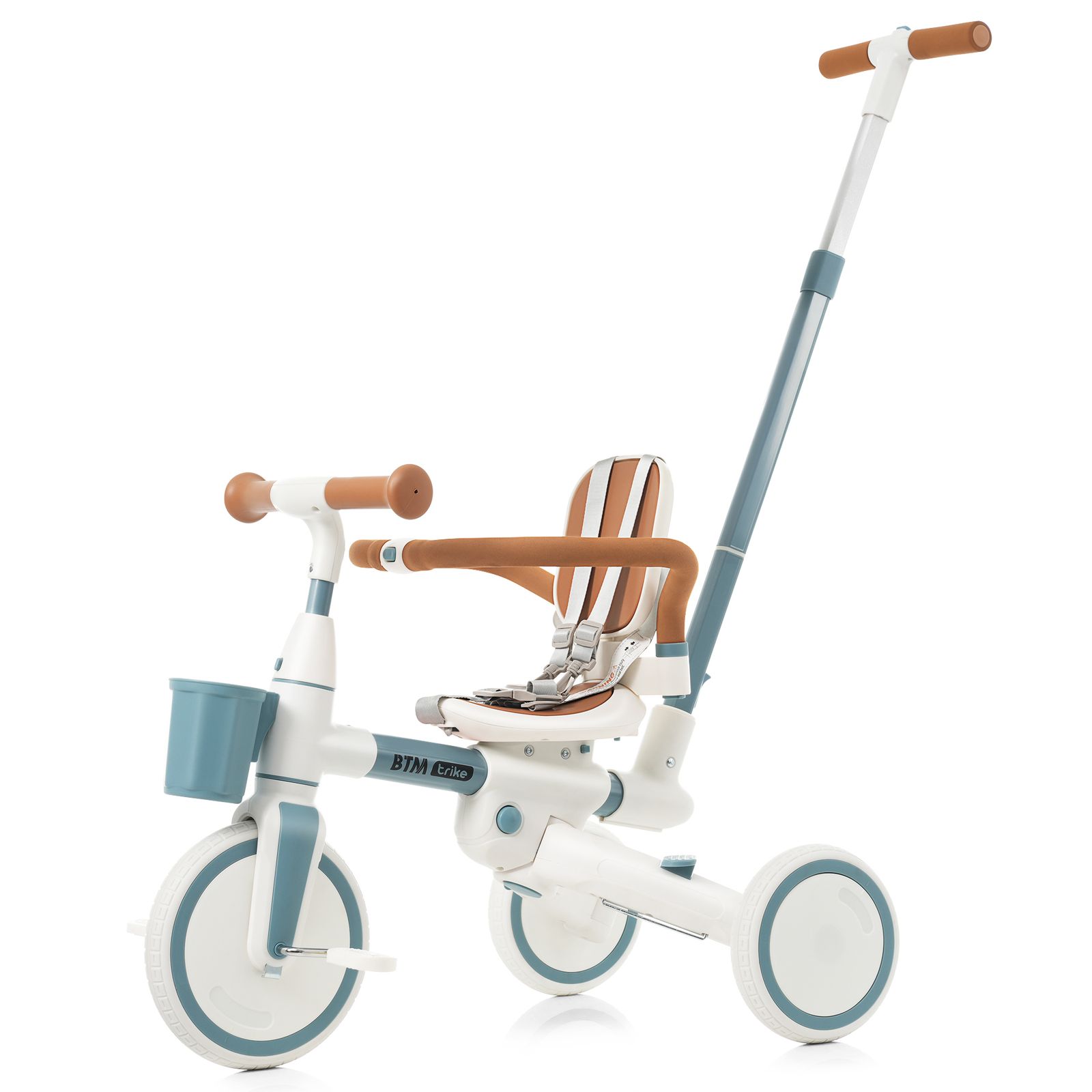 子供用三輪車 7 in 1 舵取り 手押し棒 カバー おしゃれ座面回転 自転車 キックバイク おもちゃ プレゼント こどもの日 お祝い ギフト 1歳 2歳 3歳 幼児用