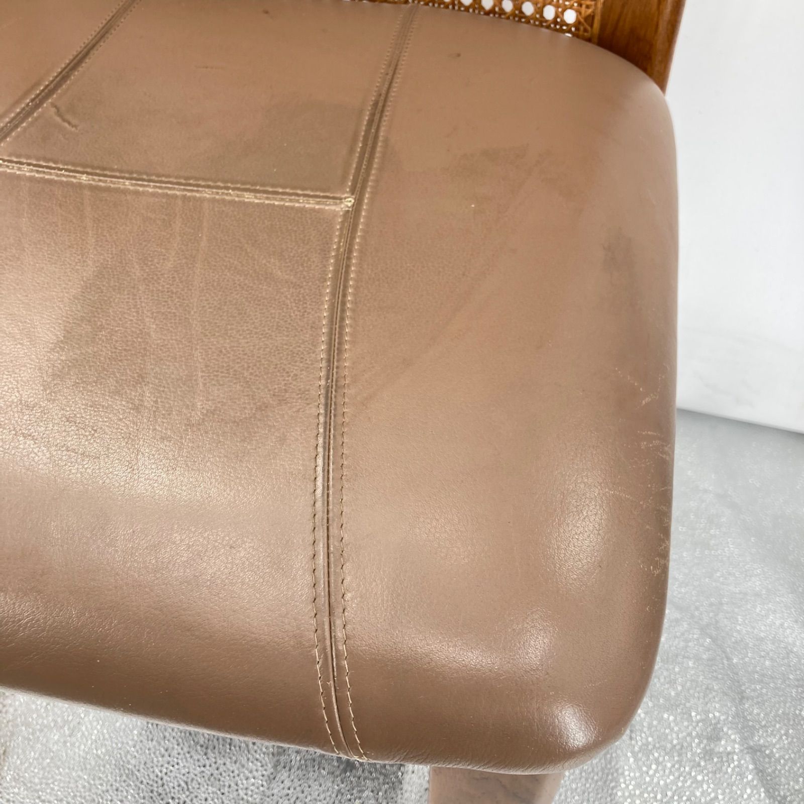 karimoku カリモク 籐張り ダイニングチェア 木製 オールドカリモク