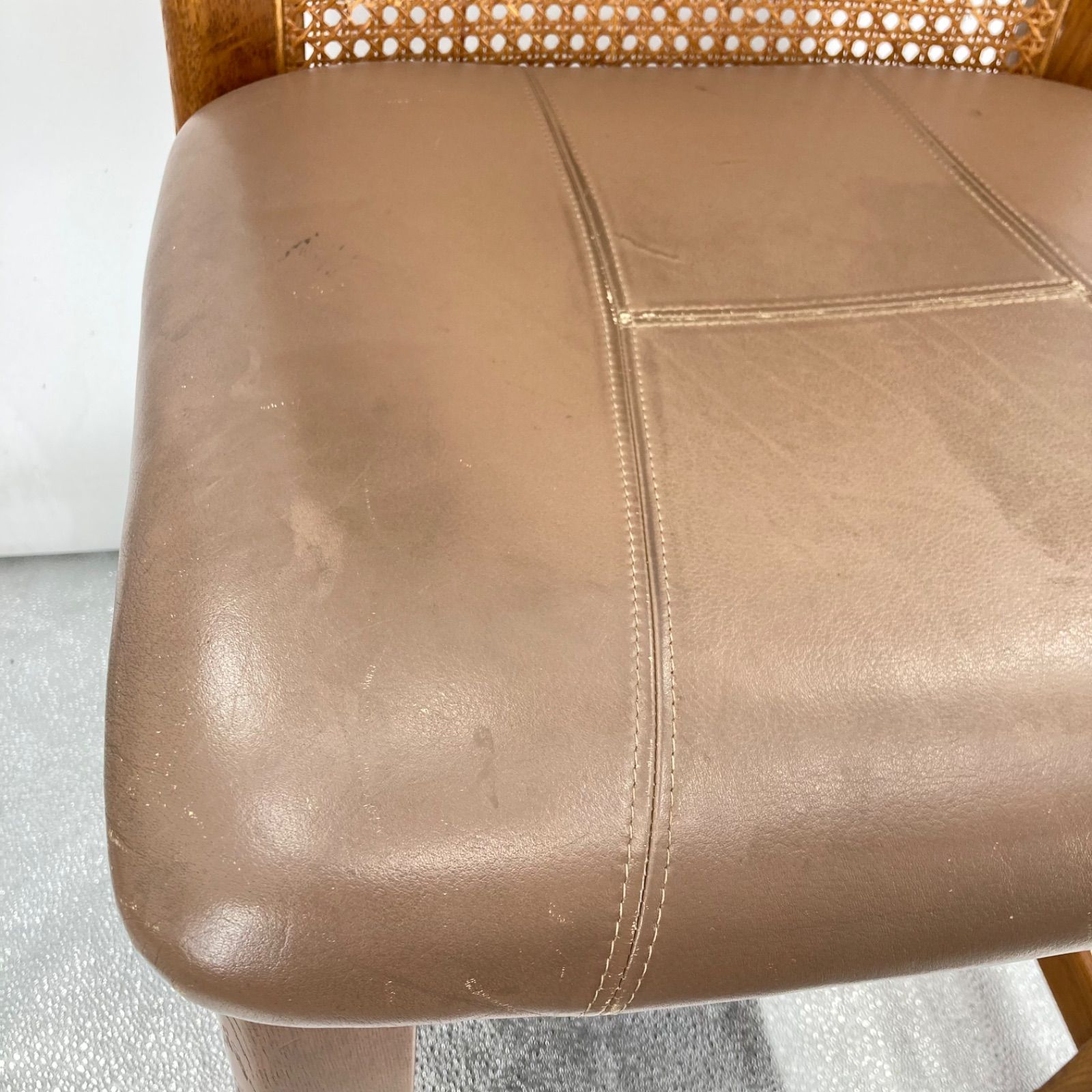 karimoku カリモク 籐張り ダイニングチェア 木製 オールドカリモク