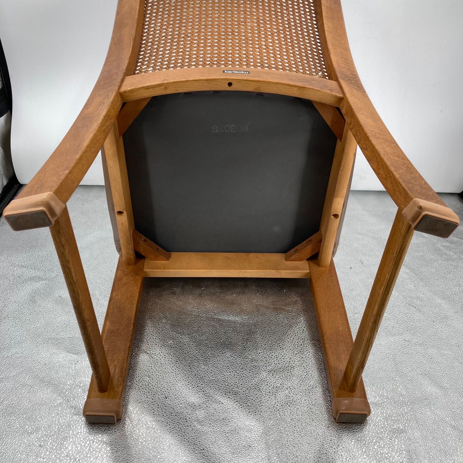 karimoku カリモク 籐張り ダイニングチェア 木製 オールドカリモク