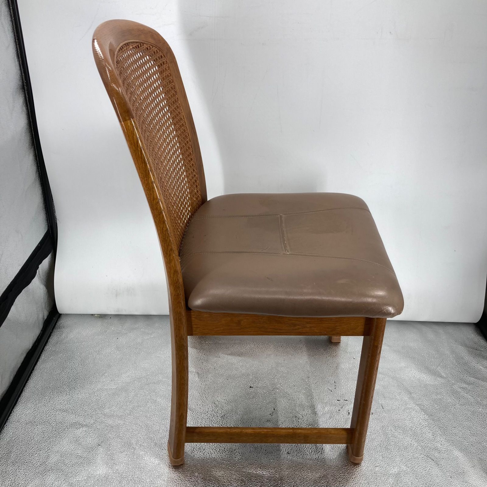 karimoku カリモク 籐張り ダイニングチェア 木製 オールドカリモク