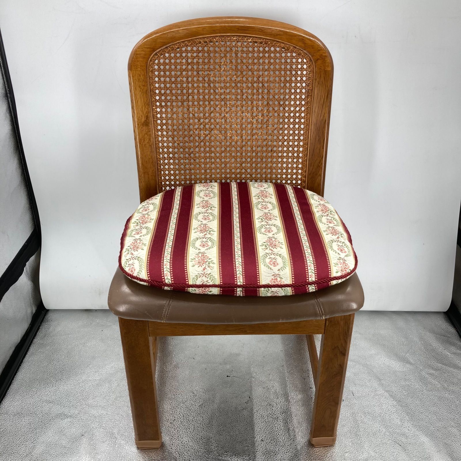 オールドカリモク ダイニングチェア ラタン 曲げ木 籐 レトロ ビンテージ ① karimoku カリモク 籐張り ダイニングチェア 木製 オールドカリモク