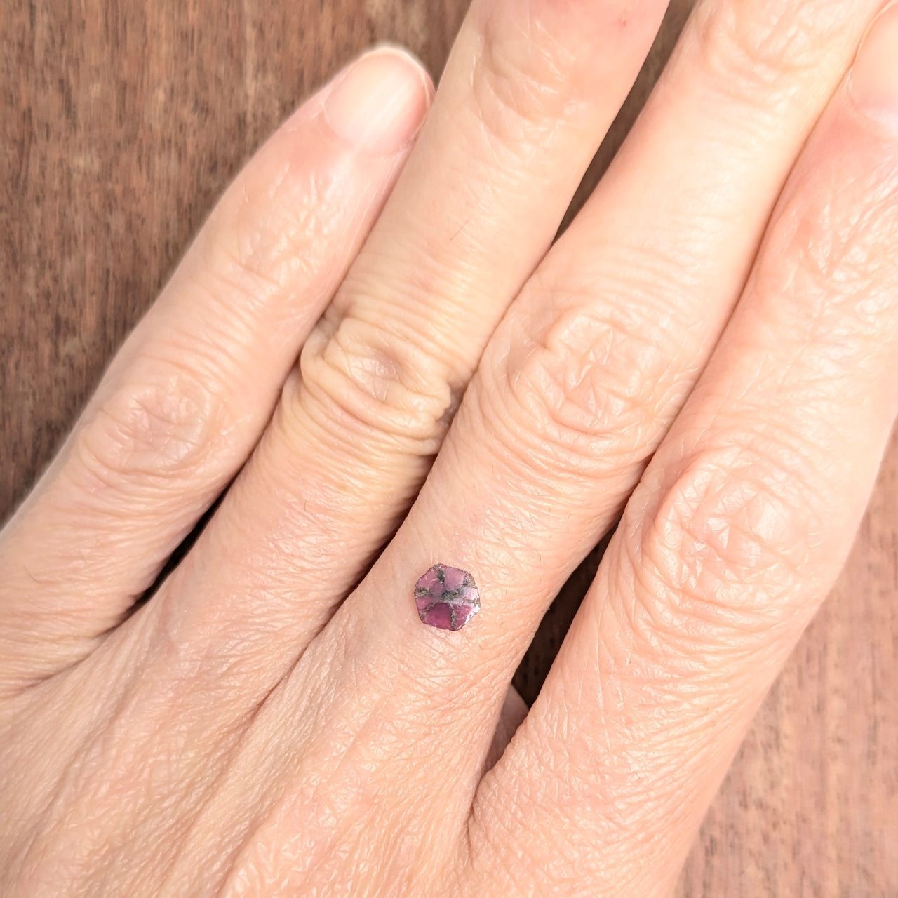 トラピチェピンクサファイア ミャンマー産 0.28 ct プリーツ その他 