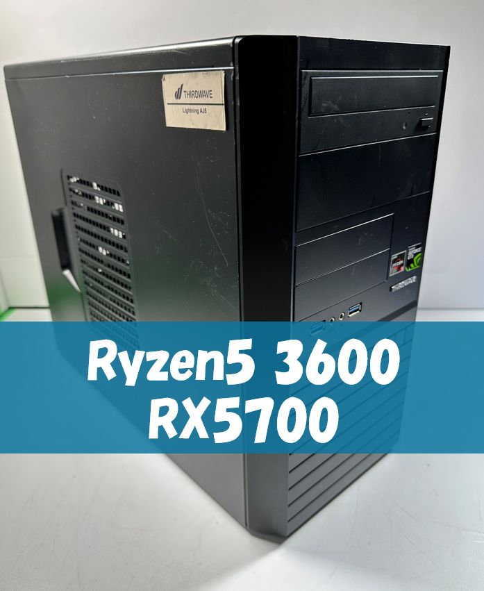  格安ゲーミング/RX5700/ryzen5 3600/Windows11/SSD250GB/HDD1TB/メモリ16GB/THIRDWAVE/ドスパラ/Lightning AJ5 ゲーミングデスクトップ