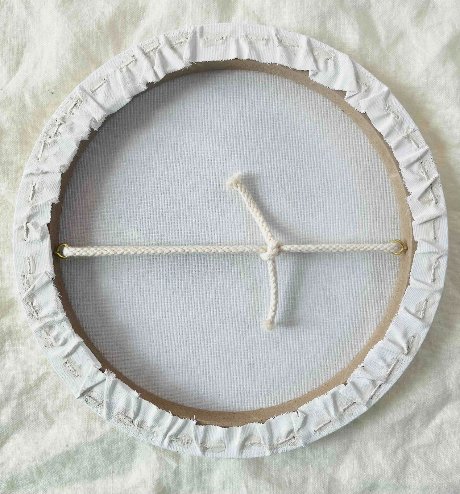 直径25㎝「朝の空 2025-2」油彩・絵画・原画・丸形・アートパネル 直径