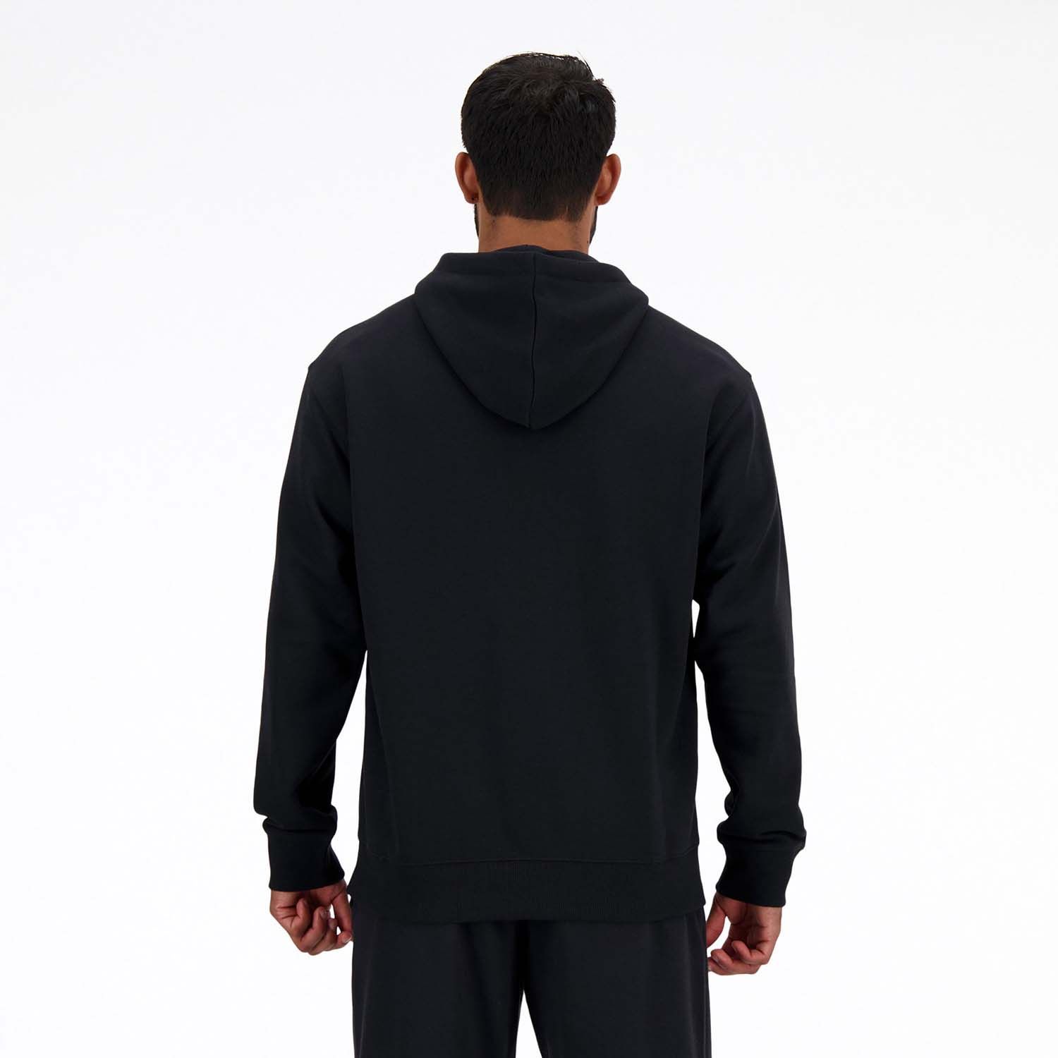 ニューバランス New Balance Sport Essentials Stacked Logo スウェットフーディ メンズ パーカー ロゴ シンプル フレンチテリー スポーツウェア トレーニング  MT41501 BK ブラック