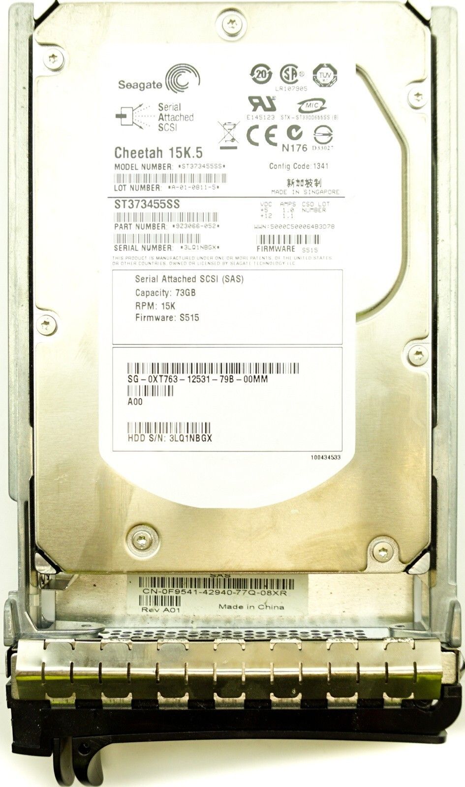 90日保証 再生品 XT 763 0 Dell 73 GB 15 K RPM 3 s 5 SAS SERVER HDD Hard Drive