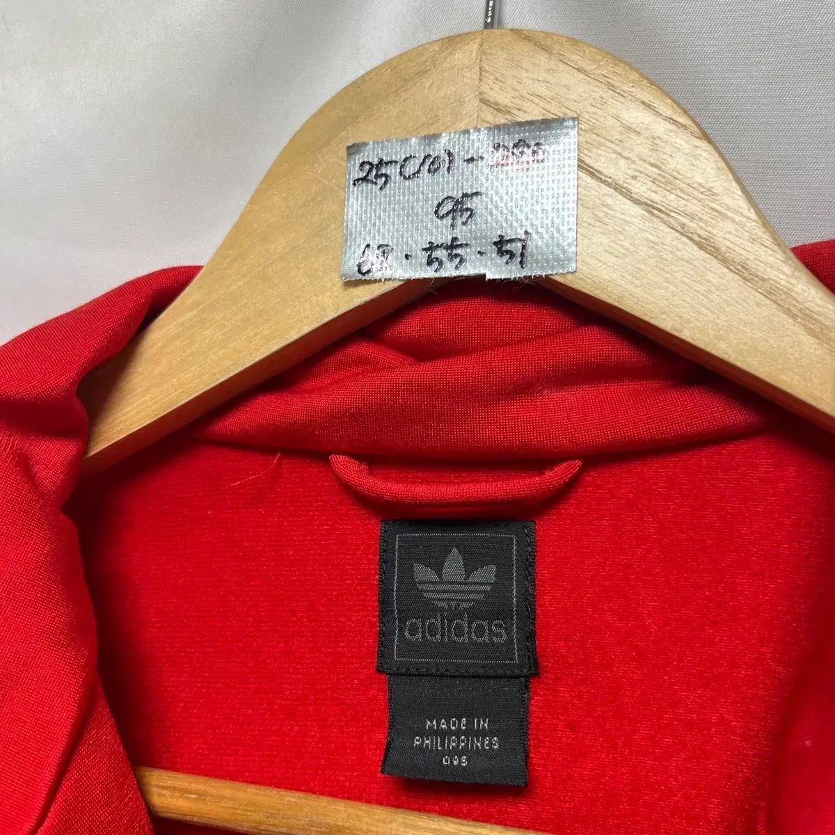 正規品/95 アディダス 旧ファイヤーバード レッド トラックジャージ