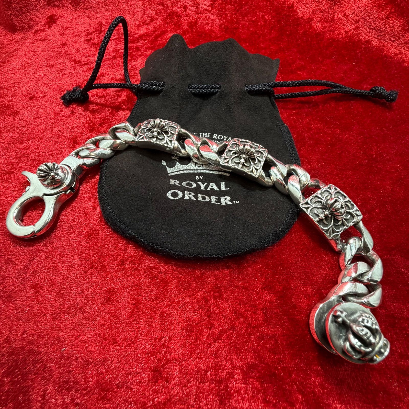 美品 無骨デザインブレスレット 135.4g ロイヤルオーダー/ROYALORDER