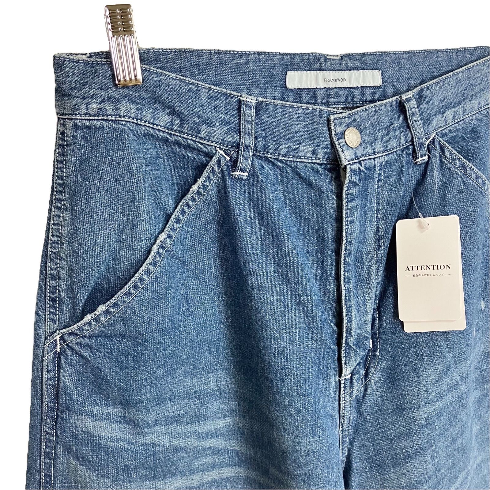  FRAMeWORK 2025 デニムペインターパンツ 40 ブルー 青 フレームワーク 24-030-220-3080-4-0 ストレートデニム デニム ジーンズ